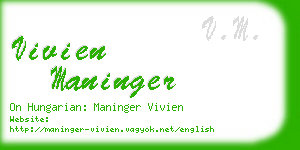 vivien maninger business card